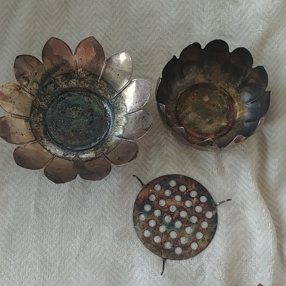 Vintage Leonard silver plated lotus flower frog - Picture 3 of 7